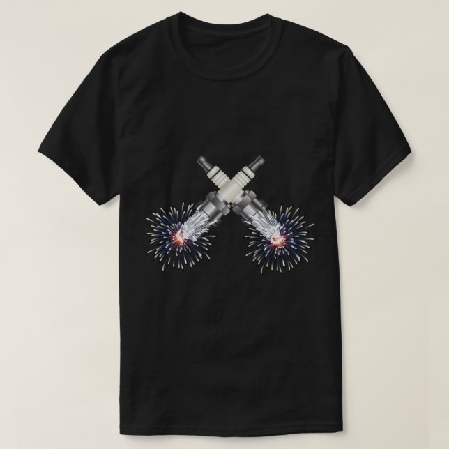 Spark-plug-bil T Shirt (Design framsida)