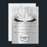 Spark Sweet 16th Drip Möhippa Makeup Krona Grått Inbjudningar<br><div class="desc">FlorenceK-design</div>