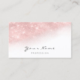 Spark White Glitter Makeup Artist Lash Visitkort