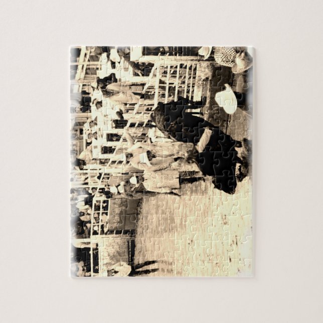 Sparka bakut bilden för tjurRodeoryttare Pussel (Vertikal)