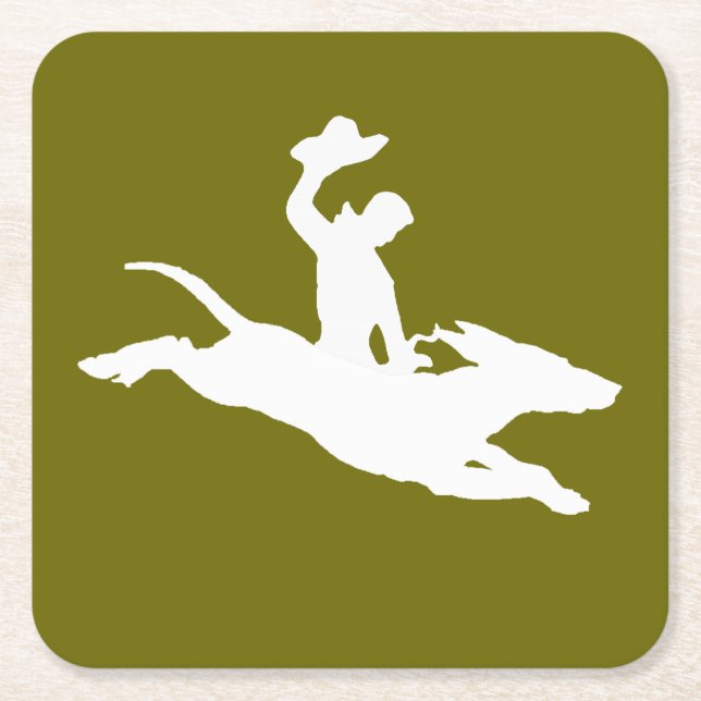 Sparka bakut lite vovve underlägg papper kvadrat (Framsidan)