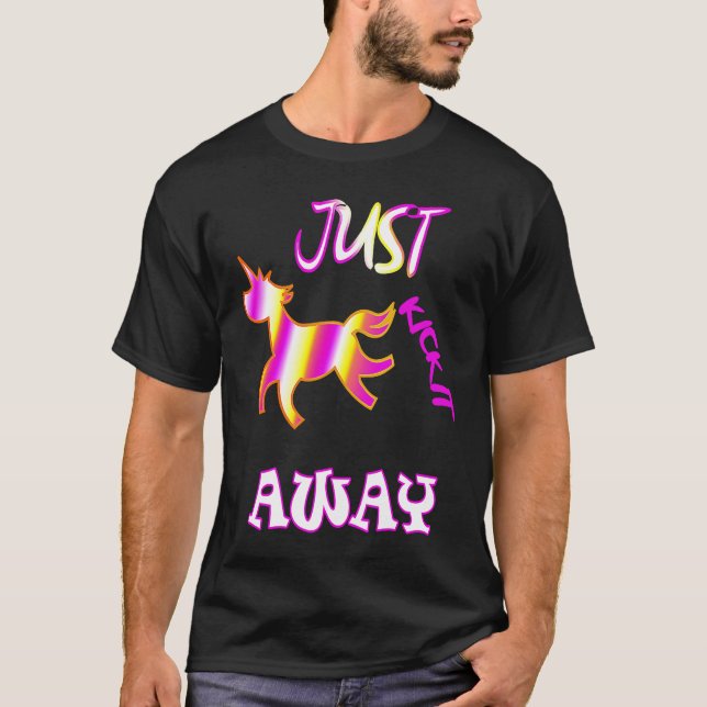 sparka bara iväg hästar tjejer Design kunde säga  T Shirt (Framsida)