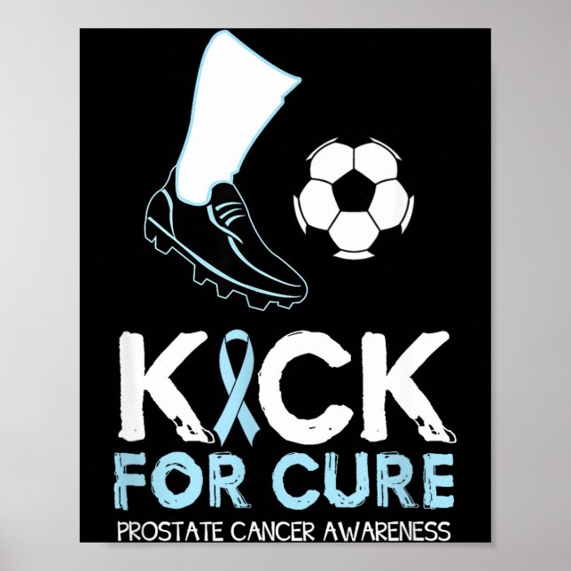 Sparka för fotbollsdesign prostatacancer poster (Framsidan)