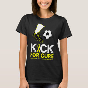 Sparka för fotbollsdesign sarkom cancer t shirt