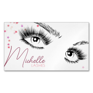 Sparka lash Aftercare Instructions Star Glitter Magnetiska Visitkort