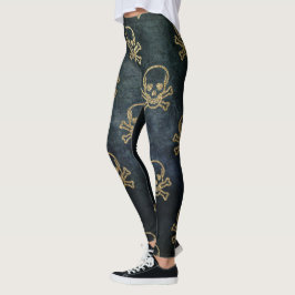 Sparka Pirat Jolly Roger om Mörk Leggings