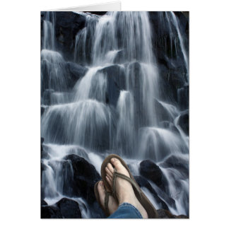 Sparka tillbaka och ta det som är lätt! hälsningskort