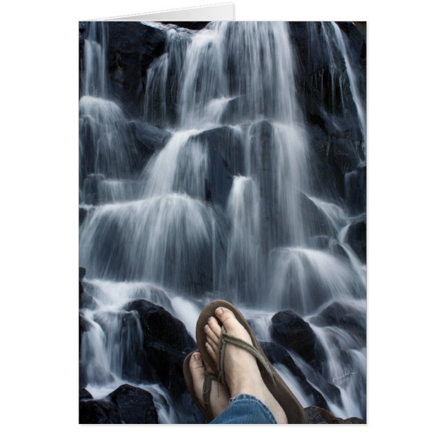 Sparka tillbaka och ta det som är lätt! hälsningskort (Framsidan)