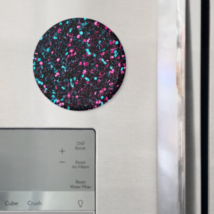 Sparkade rosa blå mosaic glitter-glittrar magnet