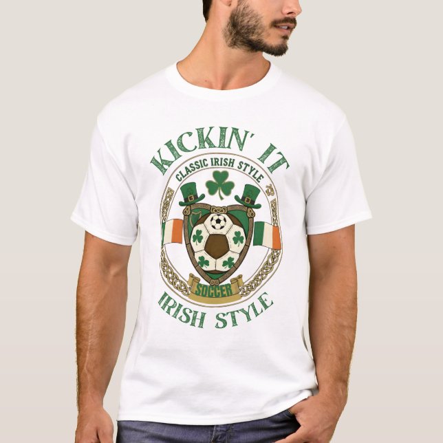Sparkande irländsk stil t shirt (Framsida)