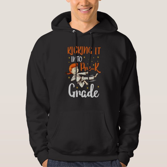 sparkar det pre k tae kwon do flicka karate första hoodie (Framsida)