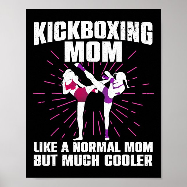Sparkboxande Mamma Konst För Mor Kvinnor Kickboxar Poster (Framsidan)
