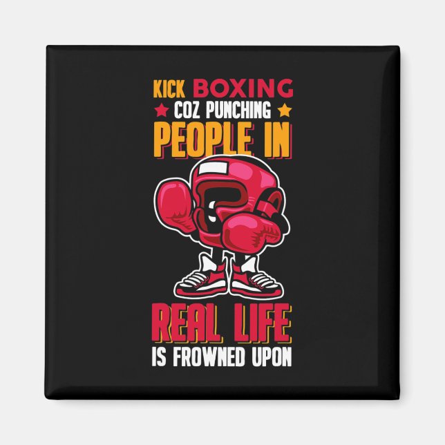 Sparkboxing att slå människor ogillat  magnet (Framsidan)