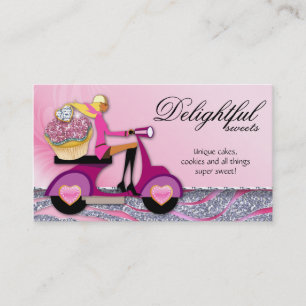 Sparkcykel för muffin för glitter för visitkort