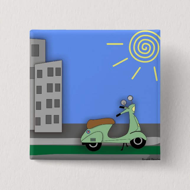 Sparkcykel-scapeemblem Knapp (Framsida)