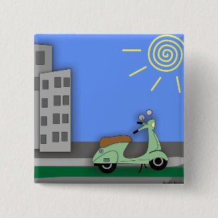 Sparkcykel-scapeemblem Knapp