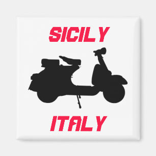 Sparkcykel Sicily, italien Magnet