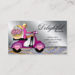 Sparkcykel Silve för muffin för Visitkort