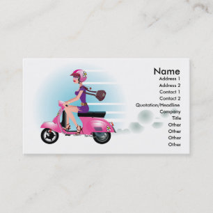 SPARKCYKELFLICKA VISITKORT