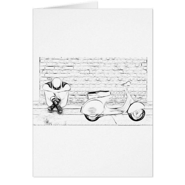 Sparkcykeln flår hälsningskort (Framsidan)