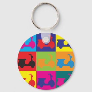 Sparkcykelpopkonst Nyckelring