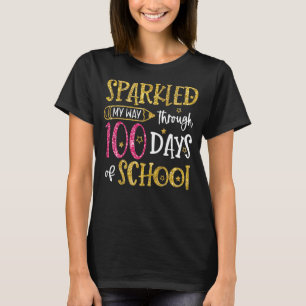 Sparklad min väg till 100 dagar i skolan 100 dagar t shirt