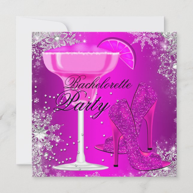 Sparkle Cocktail & Klackar Möhippa Inbjudan (Framsida)