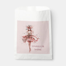 Sparkle Girl in Pink Rose Gold Dress