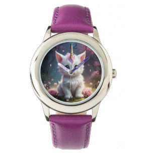 "Sparkle Paws: Den Förtrollande Enhörningskattunge Armbandsur