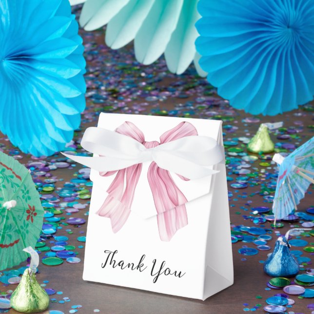 Sparkle Pink Coquette Bow 1st Presentaskar (Part)