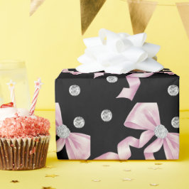 Sparkle Pink Coquette Bow 1st Presentpapper