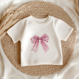 Sparkle Pink Coquette Bow 1st T Shirt