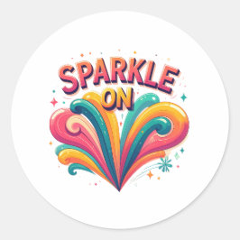 Sparkle Un — Shimmering Inspirational Sticker Coll Runt Klistermärke