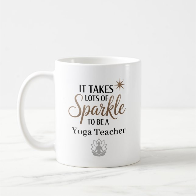 Sparkle Yoga Lärarpersonlig Kaffemugg (Vänster)