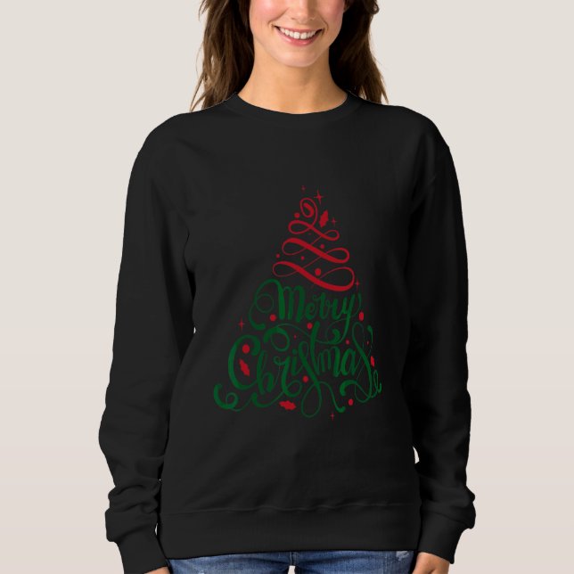 Sparklenation God Jul Träd Bling T Shirt (Framsida)