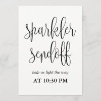 Sparkler Avskeds Tecken - Vacker Kalligrafi