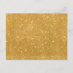 Sparkler i guld Glitter Vykort