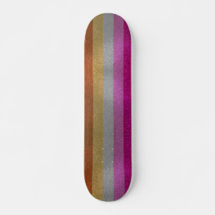 Sparkler i lesbisk Gay pride Flagga Glitter Mini Skateboard Bräda 18,5 Cm