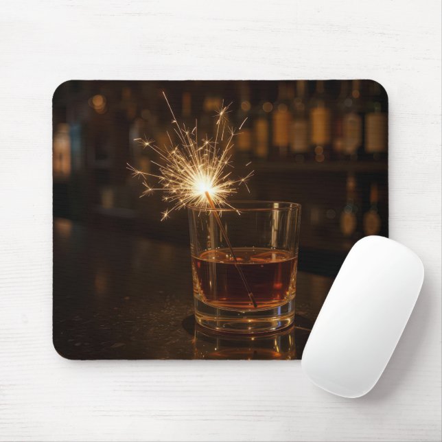 Sparkler In a Glass Of Whiskey Musmatta (Med mus)