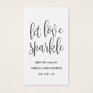 Sparkler-sändning av Märkre Loely Calligraphy Visitkort