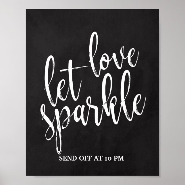 Sparkler - skicka av kalkylpanel 8x10-tecken poster (Framsidan)