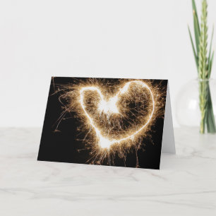 Sparklerhjärta Helgkort