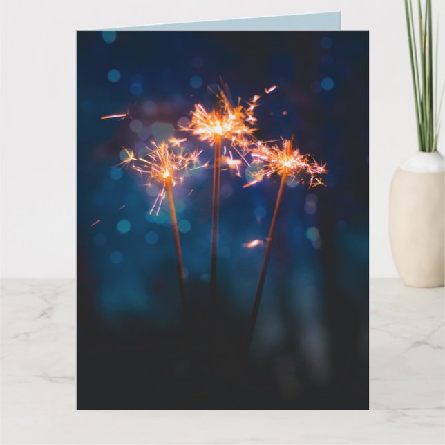 SPARKLERS SÖT GRATTIS PÅ FÖDELSEDAGEN CARDS KORT (Framsida)
