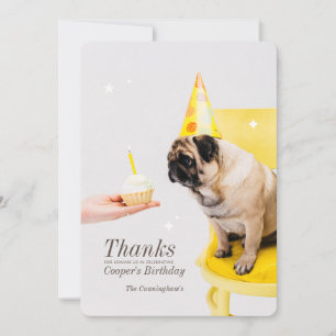 Sparkles Anpassningsbar Pet Photo Birthday Tack-ko Tack Kort