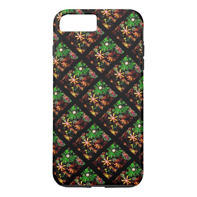 Sparkles belagd med tegel blom- mode för blommor Case-Mate iPhone skal (Baksida)