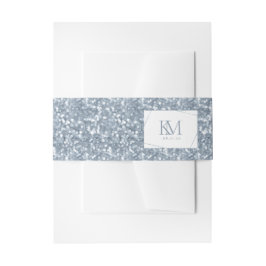 Sparkles Bröllop Dusty Blue ID889 Band För Inbjudningskort