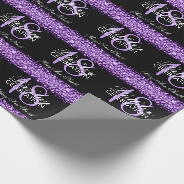 Sparkles den 18th födelsedagsfesten för eleganten presentpapper (Hörn)