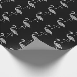 Sparkles flamingo Silver glitter mönster Presentpapper