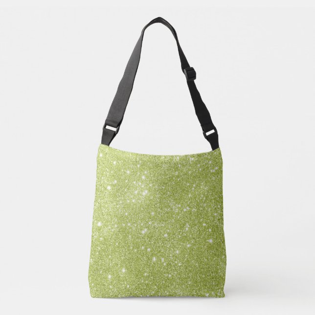 Sparkles för limefruktgröntglitter axelväska (Framsida)