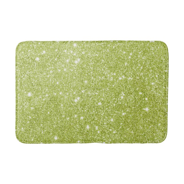 Sparkles för limefruktgröntglitter badrumsmatta (Framsidan)